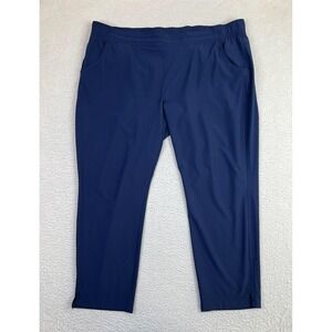 Eddie Bauer Pants Womens 2XL Navy Blue Guide Traveler Pull On Stretch Polyester